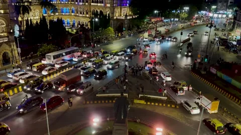Traffic jam in the rush hour on highway. 4K Stock Footage 252128873