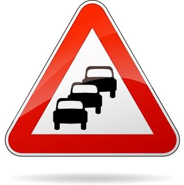 Traffic jam sign Illustrazione stock