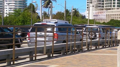 Traffic Jam - Slow Traffic Stock Footage 7901308