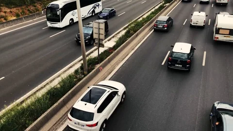 Traffic jam starts from nowhere 스톡 동영상 94105759