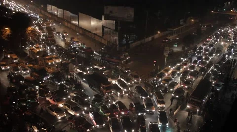 Traffic jam in the streets of Dhaka. 스톡 동영상 47045683