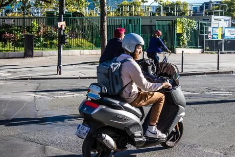 Traffic jam in the streets of Paris Foto stock