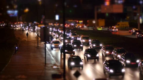 Traffic Jam on the streets of Warsaw.  Stock-Footage 70485667