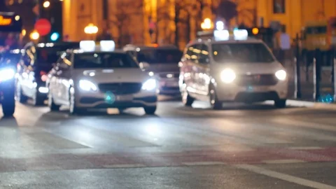 Traffic Jam on the streets of Warsaw. 库存影片 104607721