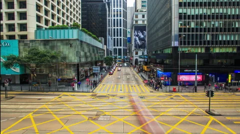 Traffic jam in timelapse. Hong Kong Video stock 52132301