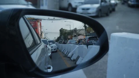 Traffic jam on urban road Stock Footage 91790708