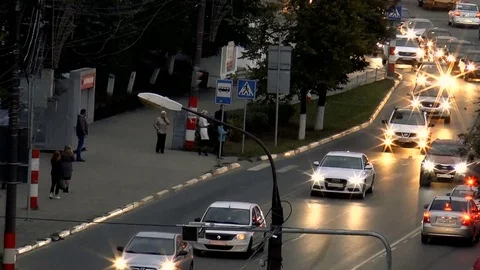 Traffic jams in the evening Stock Footage 80717596