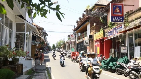 Traffic of Java street, Indonesia Stockbeeldmateriaal 127371932