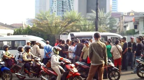 Traffic Jump in Jakarta Stock-Footage 10719561