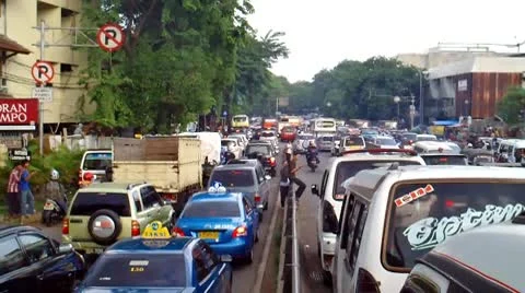 Traffic Jump in Jakarta Stock-Footage 10722103
