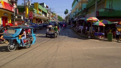TRAFFIC JUNCTION PUERTO PRINCESA PHILIPPINES ASIA Stock Footage 76661020