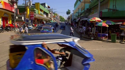 TRAFFIC JUNCTION PUERTO PRINCESA PHILIPPINES ASIA Stock Footage 76662222