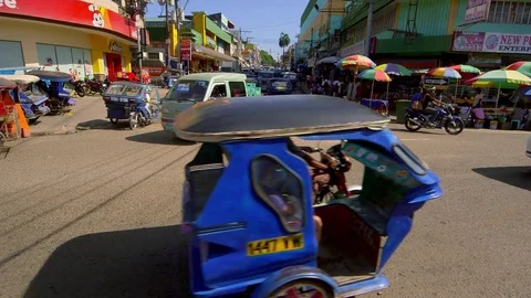 TRAFFIC JUNCTION PUERTO PRINCESA PHILIPPINES ASIA Stock Footage 76662767