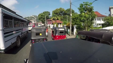 The traffic of Kandy in Sri Lanka Stock Footage 145909192