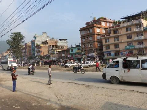 Traffic in Kathmandu 스톡 사진