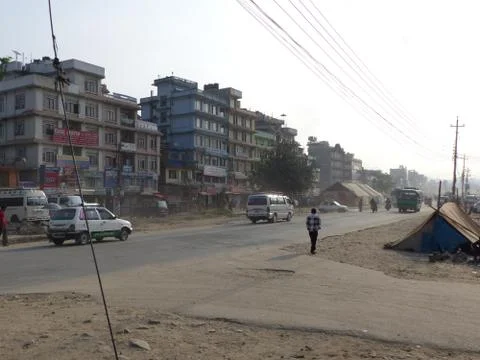Traffic in Kathmandu Foto stock