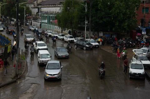 Traffic in Kathmandu Stock-Fotos