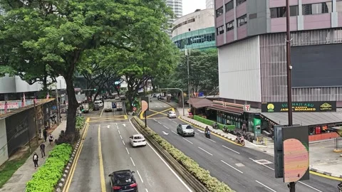 Traffic in Kuala Lumpur Stock Footage 324599850