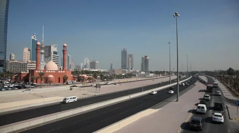 Traffic in Kuwait City Stock Footage 45601176