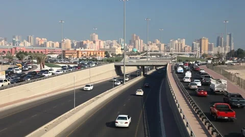 Traffic in Kuwait City Vidéo 45601905