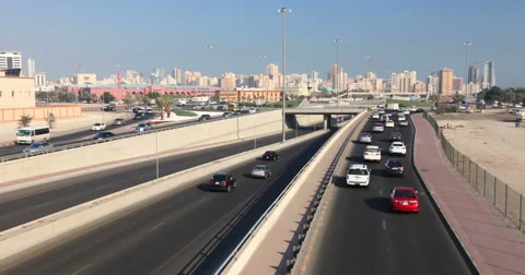 Traffic in Kuwait City Stock Footage 46339292