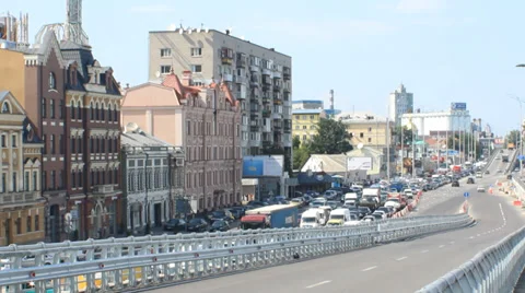 Traffic in Kyiv Video stock 30479353