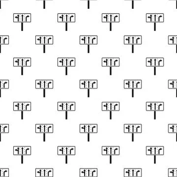 Traffic lanes at crossroads junction pattern Stock Illustration