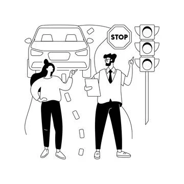 Traffic laws abstract concept vector illustration. Stock-Illustration