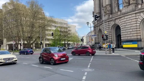 Traffic at leipziger strase in berlin Stock Footage 250198484