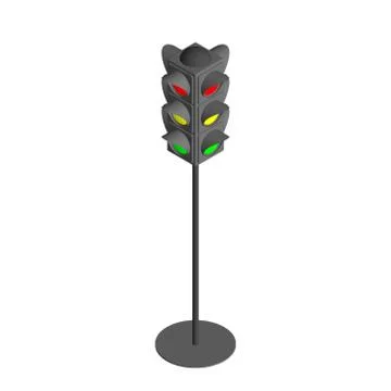 Traffic light. 3d Vector colorful illustration.3d isometric style. Illustrazione stock