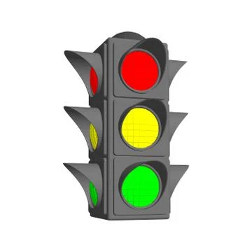 Traffic light. 3d Vector colorful illustration. 스톡 일러스트