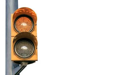 Traffic light in amber Stock Photos