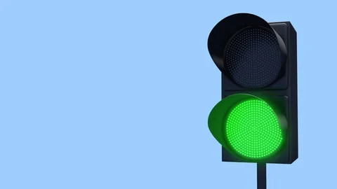 Traffic light on the background of the sky with  signal in the form sars cov 2 Video stock 129170700