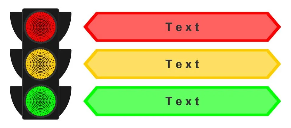 Traffic light banner with empty area for text. Stock Illustration
