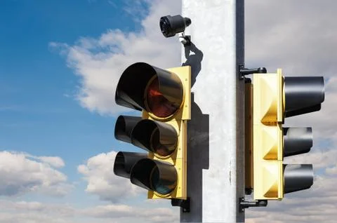 Traffic light with beeper Stock Photos