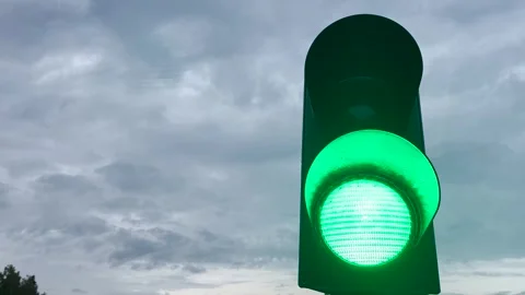 Traffic light  in the canal sluice Stock Footage 249949094