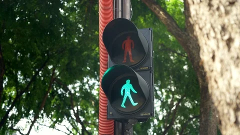 Traffic Light Changes Colors Stock Footage 94506198
