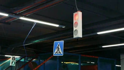 The Traffic Light On The Children's Playground Stock Footage 102447831