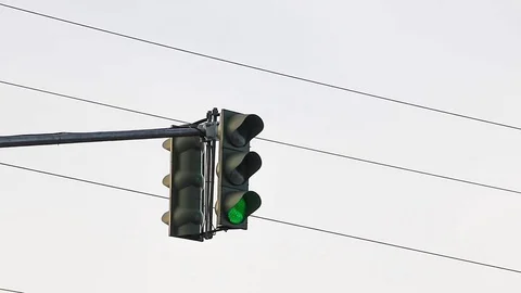 Traffic light in city Stock Footage 73293625