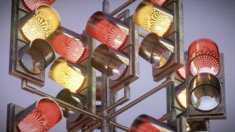 Traffic light in the city Stock Illustration