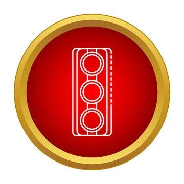 Traffic light controlling city road safety and movement Stock Illustration