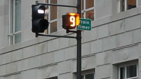 Traffic light counting down1 Video stock 24684790