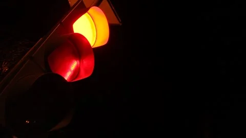 Traffic light in the dark 3 Stock Footage 327867953
