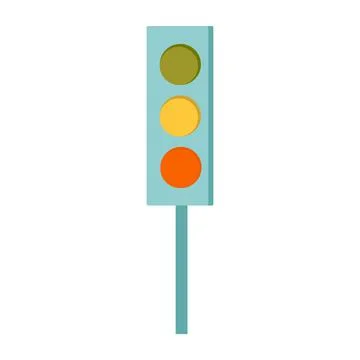 Traffic light. Design elements of a modern city and road. Vector illustration 스톡 일러스트