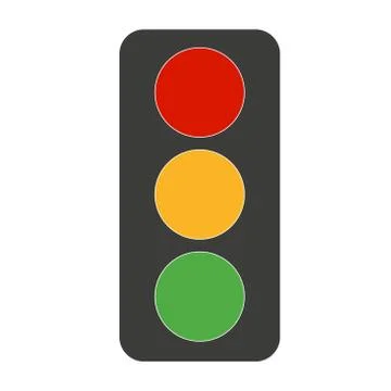 Traffic light. Flat icon. Vector illustration. For web Stock Illustration