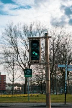 Traffic Light Green at Diergaarde Blijdorp (Zoo) Stock Photos