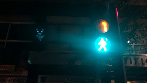 Traffic light green Stock Footage 124159534