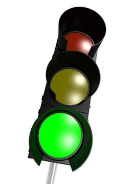 Traffic light with green on Stock Illustration