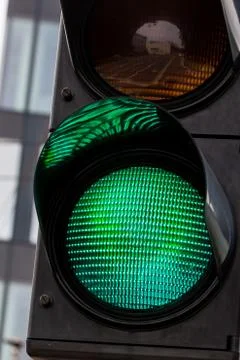 Traffic light with green light 스톡 사진