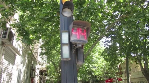 Traffic light green to red Video stock 137297926